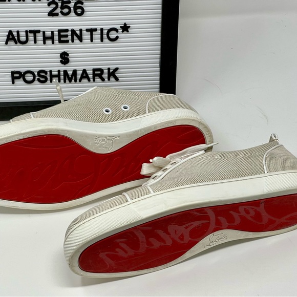 Christian Louboutin Vieira Sneaker – Denim, leather and polka-dot fabric. - Picture 3 of 4